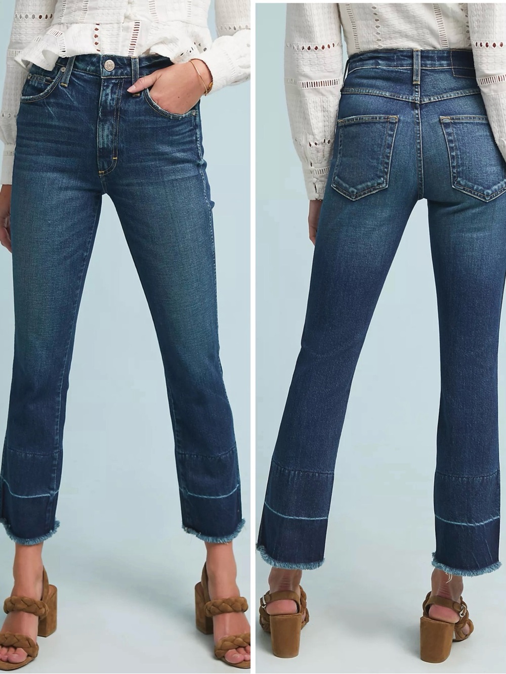 AMO BELLA SLIGHT BOOT EXTRA HIGH RISE
HITS AT ANKLE Released Hem Denim Jeans 26